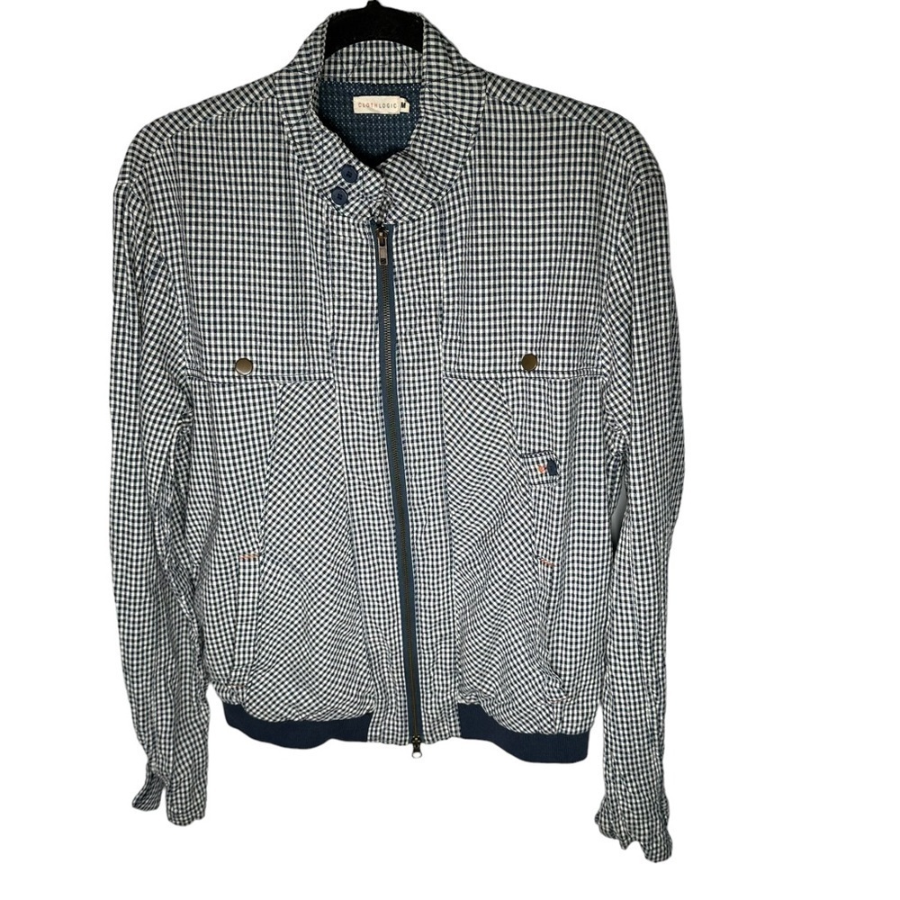Cloth Logic Men’s Jacket Medium White Blue Check